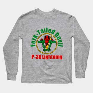 Fork-Tailed Devil P-38 Lightning Long Sleeve T-Shirt